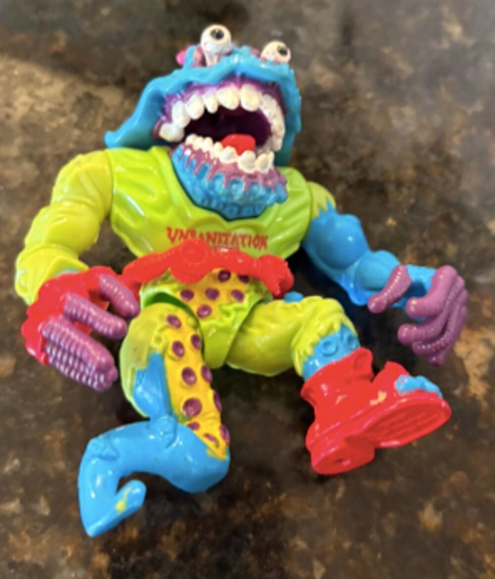 Vintage Mutant Monster Action Figure Blue Green Red Loose 1990s Toy